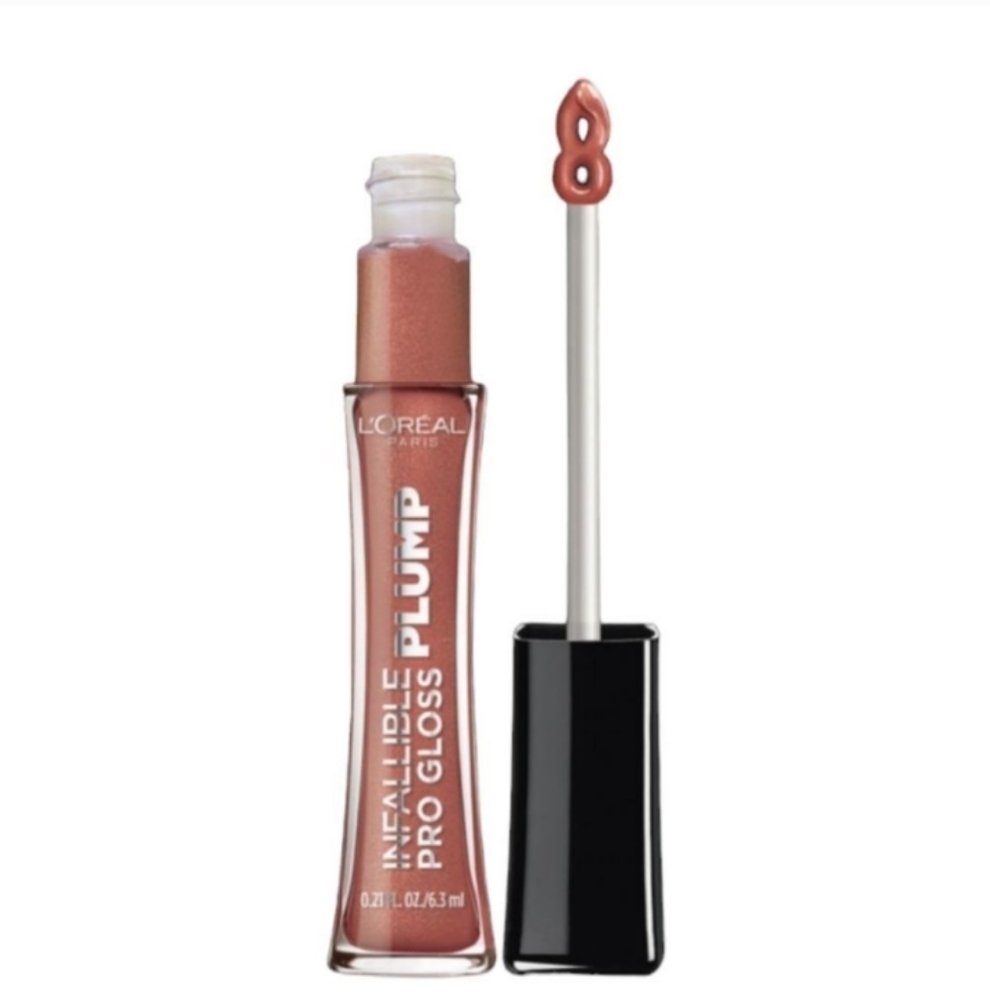 4 x L'Oreal Infallible Pro Plump Lip Gloss Hyaluronic Acid 610 Nude Twinkle